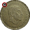 1 peseta 1967-1975 - układ awersu do rewersu