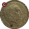 2.5 pesety 1954-1971 - układ awersu do rewersu