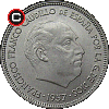 25 peset 1958-1975 - układ awersu do rewersu