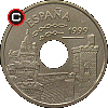 25 peset 1999 Navarra - układ awersu do rewersu