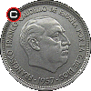 50 peset 1958-1975 - układ awersu do rewersu