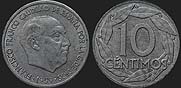 Monety Hiszpanii - 10 centymów 1959
