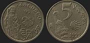 Monety Hiszpanii - 5 peset 1993 Rok Jakubowy 1993