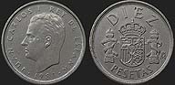 Monety Hiszpanii - 10 peset 1983-1985