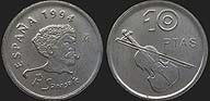 Monety Hiszpanii - 10 peset 1994 Pablo Sarasate