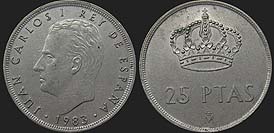 Monety Hiszpanii - 25 peset 1982-1984