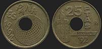 Monety Hiszpanii - 25 peset 1992 EXPO'92 Sewilla (Torre del Oro)