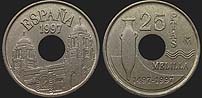 Monety Hiszpanii - 25 peset 1997 Melilla