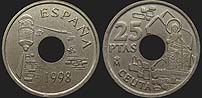 Monety Hiszpanii - 25 peset 1998 Ceuta