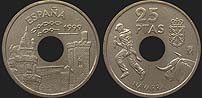 Monety Hiszpanii - 25 peset 1999 Navarra