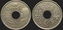 Monety Hiszpanii - 25 peset 2000-2001