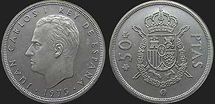 Monety Hiszpanii - 50 peset 1976-1980