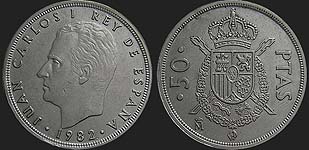 Monety Hiszpanii - 50 peset 1982-1984