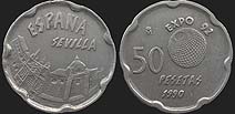 Monety Hiszpanii - 50 peset 1990 EXPO'92 Sewilla / La Cartuja