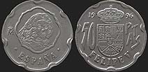 Monety Hiszpanii - 50 peset 1996 Filip V
