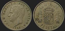 Monety Hiszpanii - 100 peset 1982-1990
