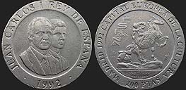 Monety Hiszpanii - 200 peset 1992 Madryt - Europejska Stolica Kultury / Portadores