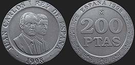 Monety Hiszpanii - 200 peset 1998-2000