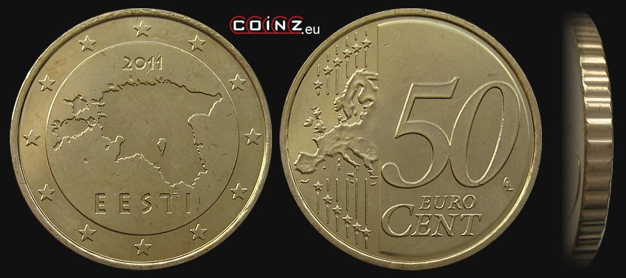 50 euro centów od 2011 - monety Estonii