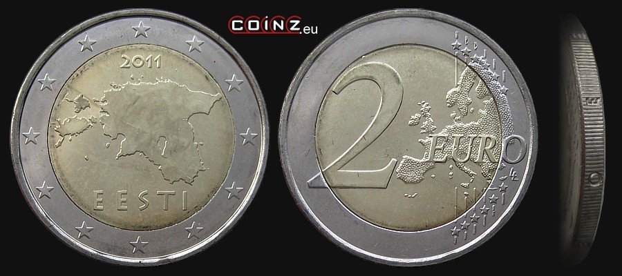2 euro od 2011 - monety Estonii