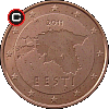5 euro centów od 2011 - układ awersu do rewersu