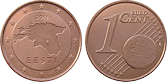 Monety Estonii - 1 euro cent od 2011