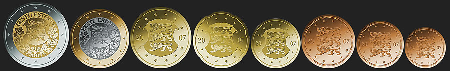 designs of Estonian euro coins