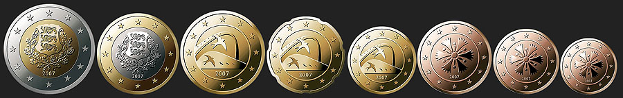 projekty estońskich monet euro