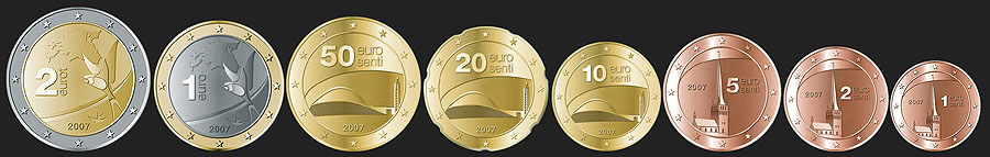 designs of Estonian euro coins