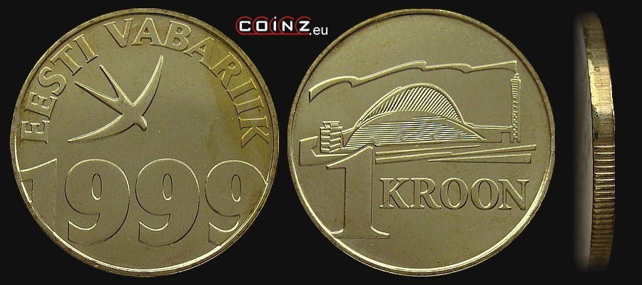 1 korona 1999 Festiwal Piosenki w Tallinie - monety Estonii