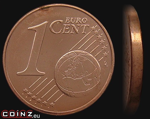 1 euro cent - common side - euro coinage