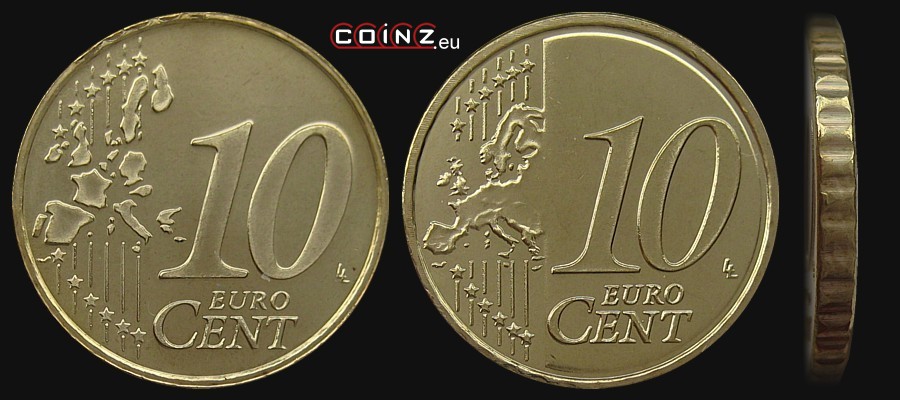 10 euro cent - common side - euro coinage