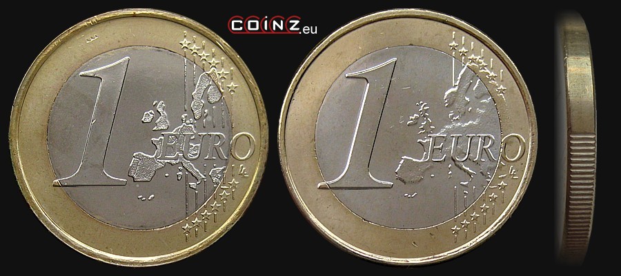 1 euro - strona wspólna - monety UE