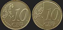 Monety euro - 10 euro centów - strona wspólna