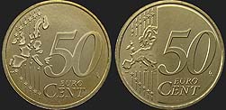Monety euro - 50 euro centów - strona wspólna
