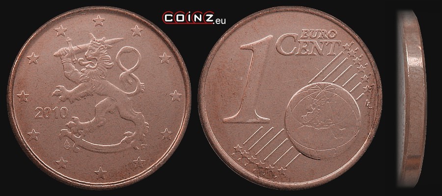 1 euro cent from 2007 - coins of Finland