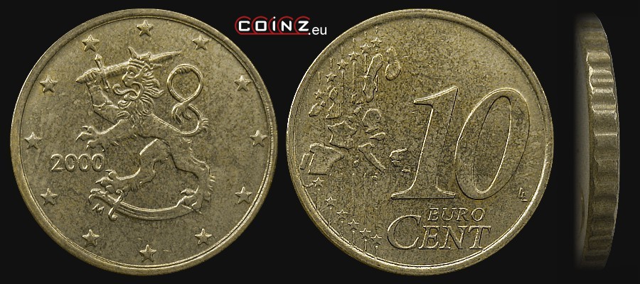 10 euro centów 1999-2006 - monety Finlandii