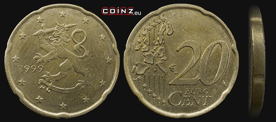 20 euro centów 1999-2006 - monety Finlandii