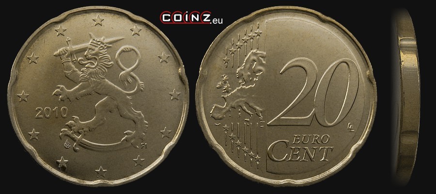 20 euro centów od 2007 - monety Finlandii