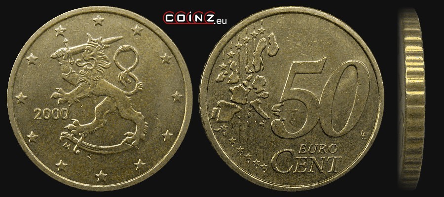 50 euro centów 1999-2006 - monety Finlandii