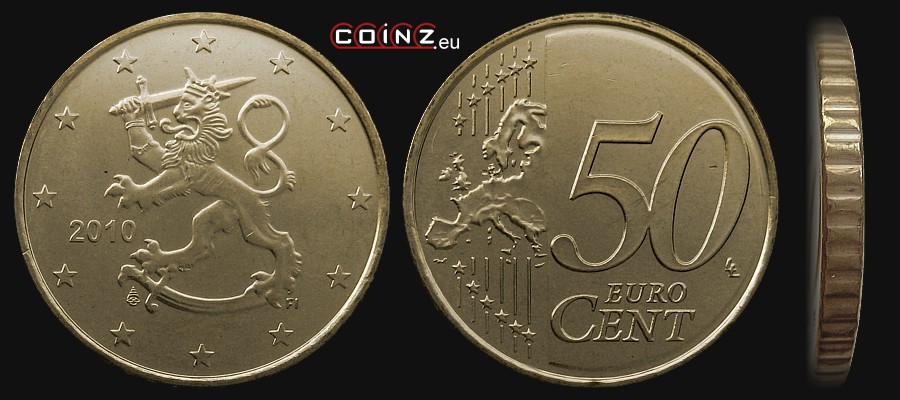 50 euro centów od 2007 - monety Finlandii
