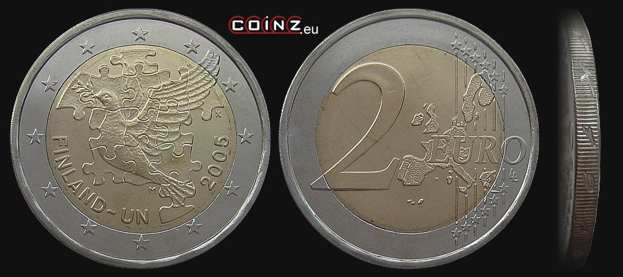 2 euro 2005 - 50 Lat Finlandii w ONZ - monety Finlandii