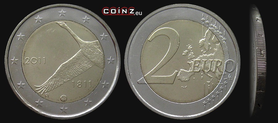 2 euro 2011 - 200 Lat Banku Centralnego - monety Finlandii