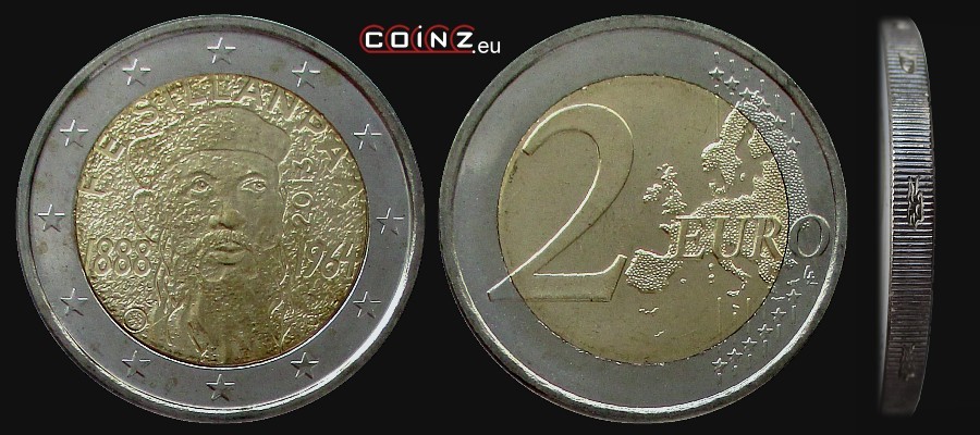 2 euro 2013 Frans Eemil Sillanpää - monety Finlandii