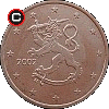 5 euro centów 1999-2006 - układ awersu do rewersu