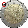 2 euro 2005 - 50 Lat Finlandii w ONZ - układ awersu do rewersu