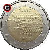 2 euro 2007 - 90 Years of Finnish Independence - obverse to reverse alignment