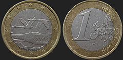 Coins of Finland - 1 euro 1999-2006