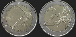 Coins of Finland - 2 euro 2011 200 Years of Central Bank