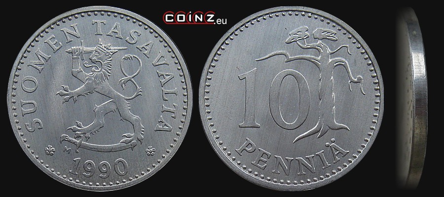 10 penniä 1983-1990 - coins of Finland